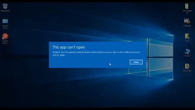 Windows 10 App can't open with built in administrator account смотреть онлайн