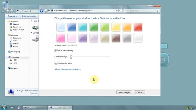 Windows 7 Ultimate 64 bit - How to disable transparency for your theme - www.vid4.us смотреть онлайн