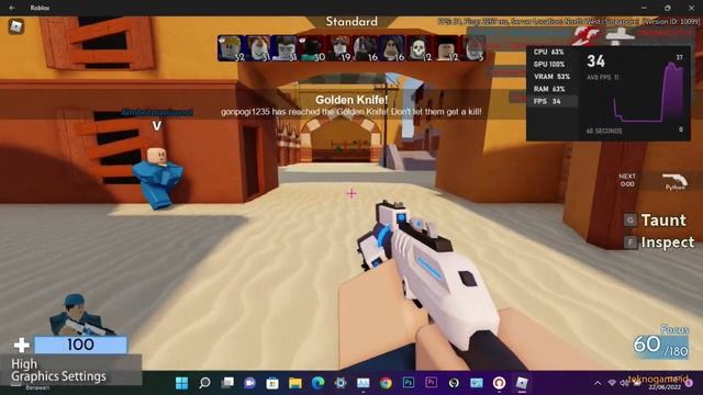 Roblox - Arsenal | AMD Ryzen 3 3200U Vega 3 | Gameplay Benchmark смотреть онлайн