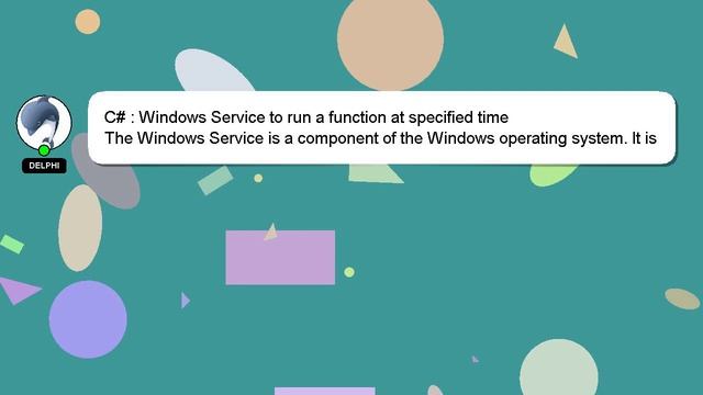 C# : Windows Service to run a function at specified time смотреть онлайн