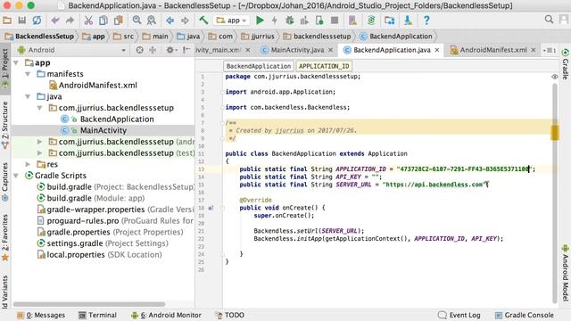 26 - Setting up your Application for the Backendless SDK смотреть онлайн