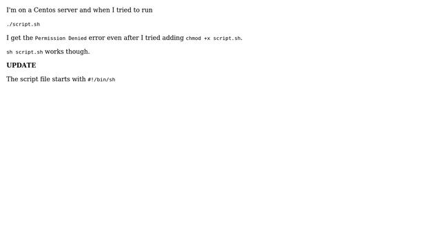 Unix & Linux: ./ does not work after chmod смотреть онлайн