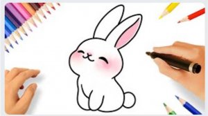 КАК ЛЕГКО НАРИСОВАТЬ МИЛОГО КРОЛИКА 🐇