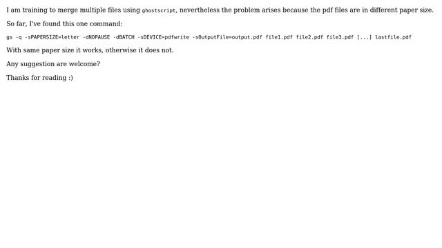 merge pdf files a4 and letter linux смотреть онлайн