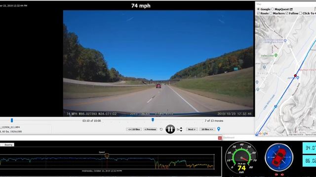 Driving to Desoto Falls in Real Time with Dashcam Viewer Data смотреть онлайн