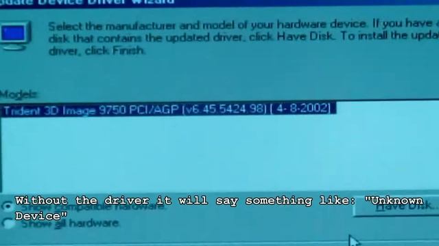 Trident 3D Image 9750 Windows 98 Driver Install Tutorial смотреть онлайн
