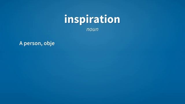 Inspiration | Meaning of inspiration смотреть онлайн