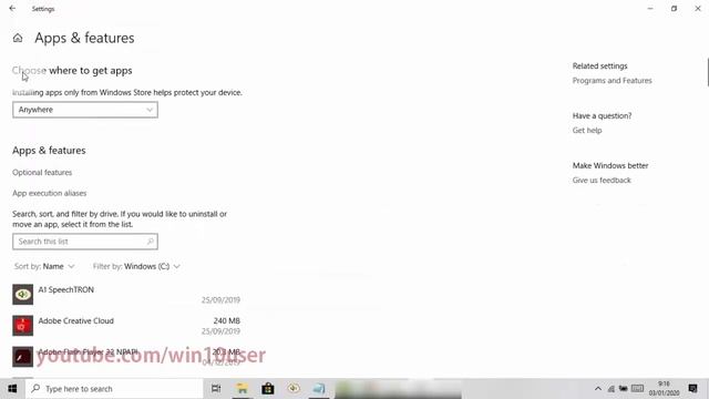 Windows 10 Home : How to set installing Apps from the Microsoft Store only смотреть онлайн