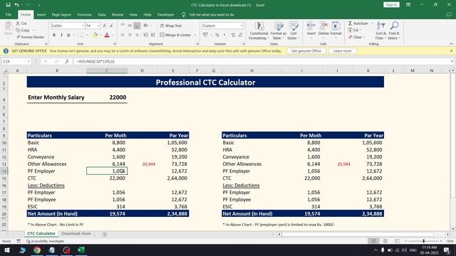 Download - CTC Calculator in Excel 📊 (Cost-To-Company Calculator) смотреть онлайн