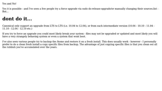 Ubuntu: Can I skip over releases when upgrading? смотреть онлайн