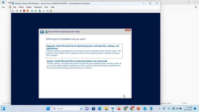 Instalasi Windows Server 2022 Standard Server Core смотреть онлайн