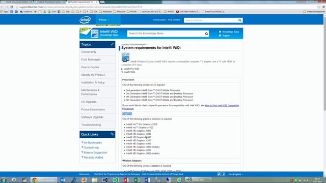Intel WiDi does not run on most Windows Laptops смотреть онлайн