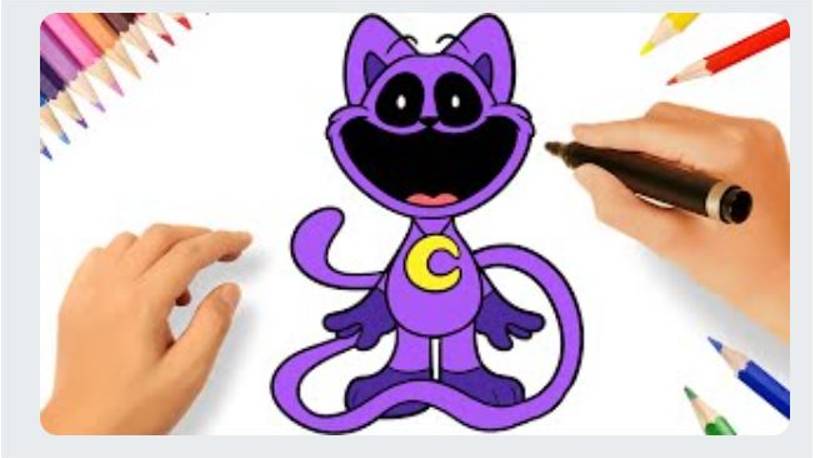 КАК РИСОВАТЬ КОШКУ ИЗ POPPY PLAYTIME 3 🐱 смотреть онлайн