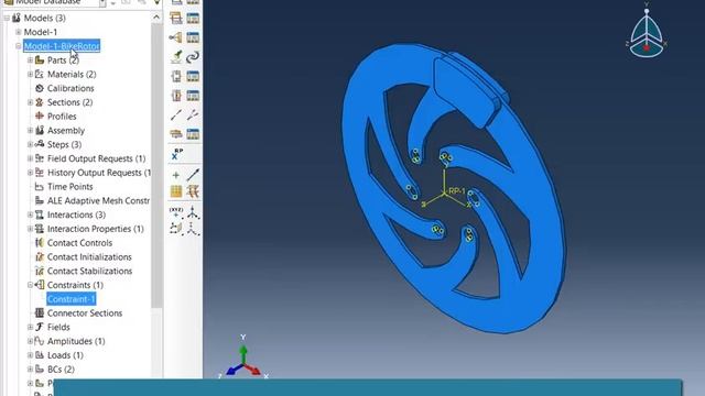 ABAQUS tutorial: Bike Braking Rotor - Fully coupled thermal-stress analysis смотреть онлайн