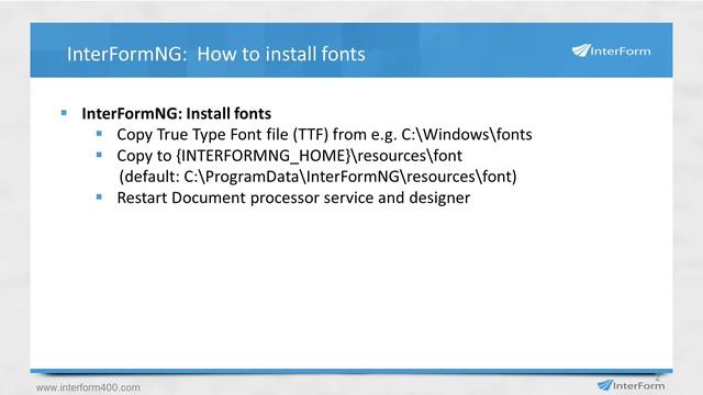 InterFormNG: Install fonts смотреть онлайн