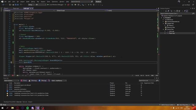 Breakout in SFML with C++. Part 3 Board Objects смотреть онлайн