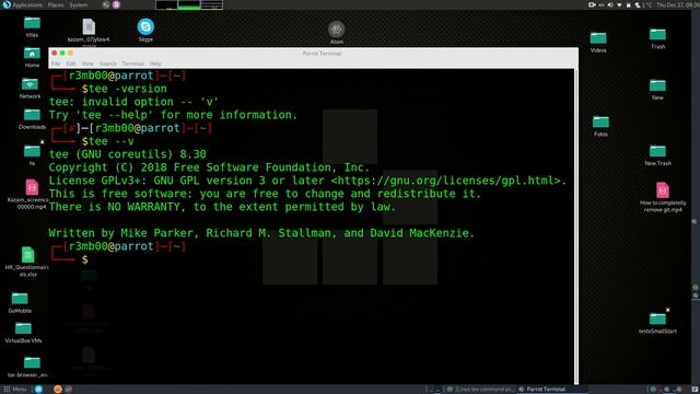 How to Check Tee Version with Terminal on Parrot Security Linux смотреть онлайн