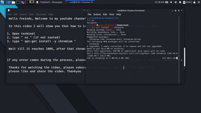 How to install Chromium web browser in Kali linux 2021.1 | By Shourya Pratap | The Hackers Network смотреть онлайн
