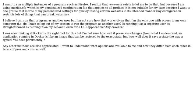 Unix & Linux: Best way to have multiple instances of a program? смотреть онлайн