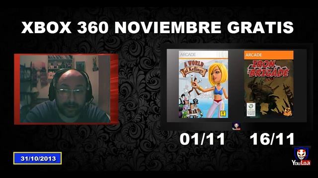 XBOX LIVE 360 ¡¡ JUEGOS GRATIS NOVIEMBRE !! смотреть онлайн