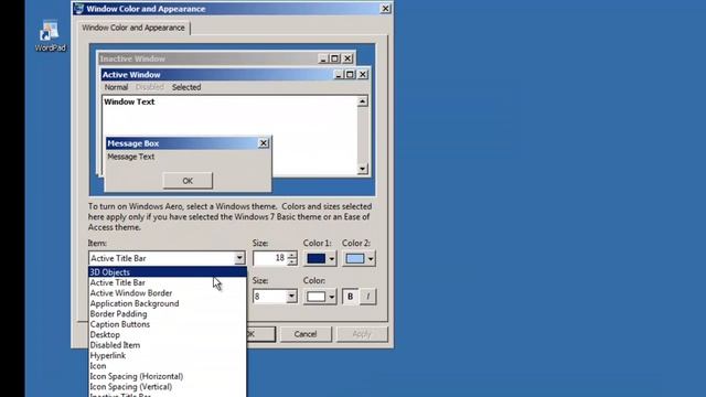 Advance Appearance Settings | Windows 7 Desktop Customization | Part 4/5 смотреть онлайн