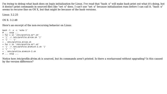 How do I make "bash -x" (debug mode) recurse into sourced scripts? (2 Solutions!!) смотреть онлайн