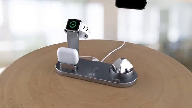 Mobile Charger Stand at Home 6 in 1 Wireless Charging Apple Dock Stand Charging смотреть онлайн