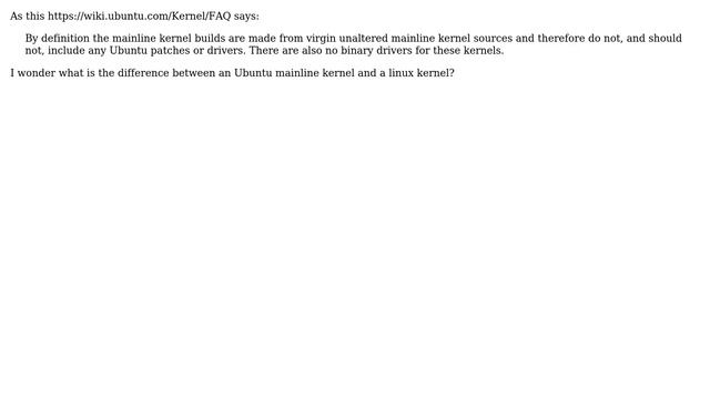 Ubuntu: Difference between linux kernel and Ubuntu mainline kernel смотреть онлайн
