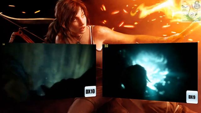 Tomb Raider Starting DX10 VS DX9 смотреть онлайн