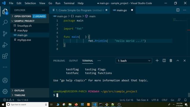 Master Go language | Go language tutorial | Go lang fmt (code format) package - 6 смотреть онлайн