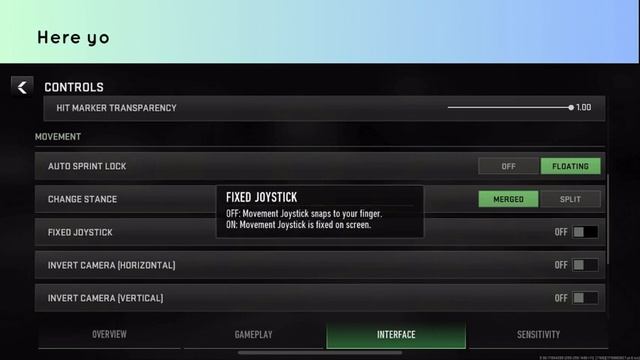 How To Turn On And Off Fixed Joystick In Warzone Mobile
