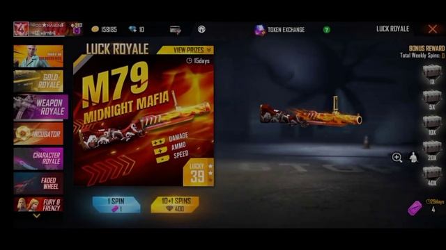 HOW TO GET M79 MIDNIGHT MAFIA GUN SKIN IN ONLY 1 SPIN || FREE FIRE NEW WEAPON ROYAL смотреть онлайн