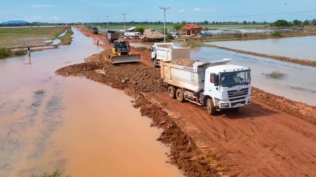 Строительство, обзор, восстановления старой затопленой дороги смотреть онлайн
