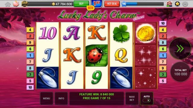 Lucky Lady Charm Deluxe Bonus (#4) 104x Win смотреть онлайн