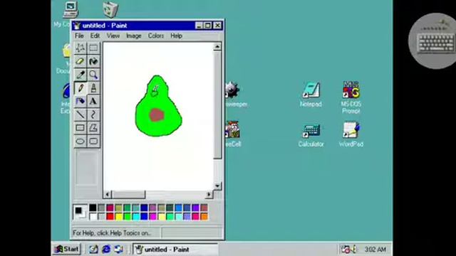 Dibujando un aguacate con Windows 98 смотреть онлайн