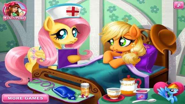 Applejack Stomach Care Baby Games смотреть онлайн