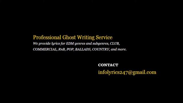 Professional Ghostproducers write lyrics that perfectly fit your melody! EDM, CLUB, COMMERCIAL, etc смотреть онлайн