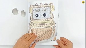 ВОДНАЯ РАСКРАСКА с глазками и кисточкой. НУЖНЫЕ МАШИНЫ