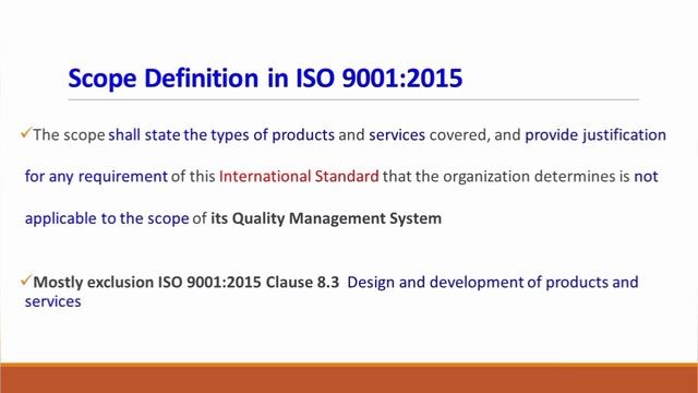 ISO 9001 2015 Clause 4.3 Determining the scope of quality management system смотреть онлайн