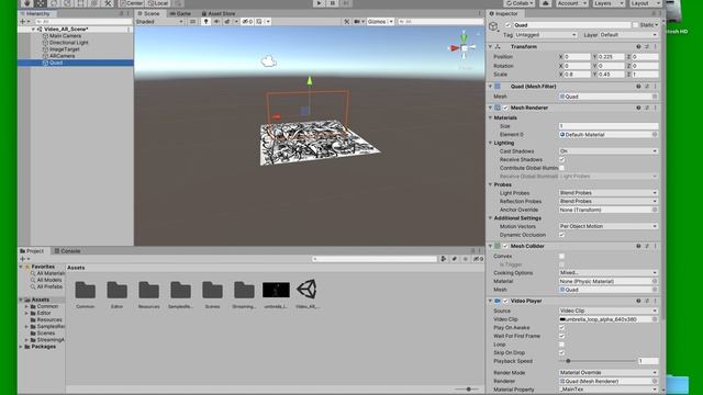 Augmented Reality - video with alpha channel: Unity 2019.3, Vuforia 9 смотреть онлайн