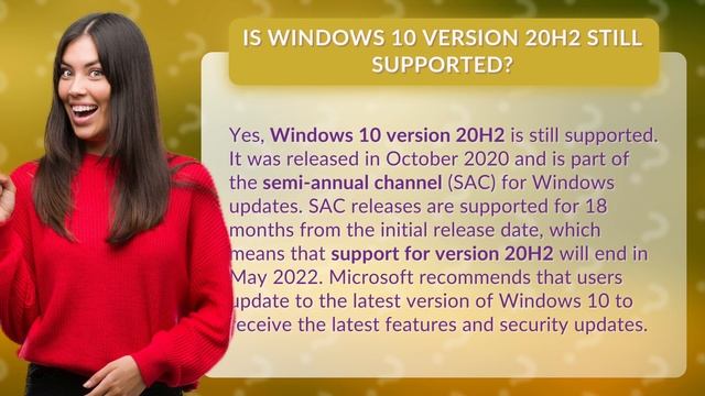 Is Windows 10 version 20H2 still supported? смотреть онлайн