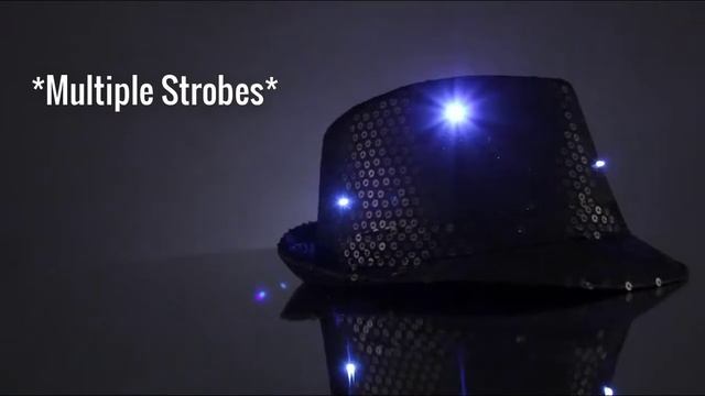 BLACK Flashing LED Lighted Sequin Fedora Hats from BLINKEEZ.com смотреть онлайн
