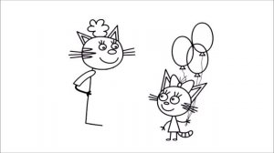 Три Кота Мультик Раскраска Рисуем Раскраски Видео для детей