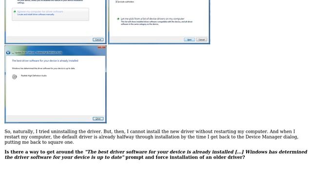 Unix & Linux: How can I forcibly install an older driver on Windows 7? смотреть онлайн