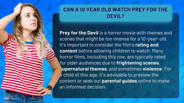 Can a 10 year old watch Prey for the Devil? смотреть онлайн