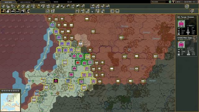 War in the East 2 Tutorial - The Map-info buttons смотреть онлайн
