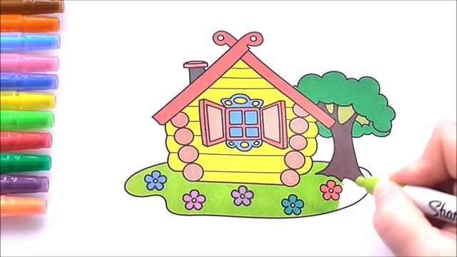 Дом Раскраска Рисуем Раскраски // House Coloring Draw Coloring