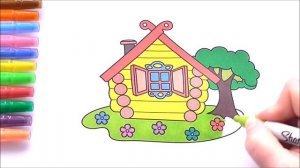 Дом Раскраска Рисуем Раскраски // House Coloring Draw Coloring