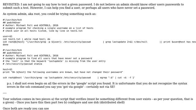 Unix & Linux: Identify whether user is able to login with the given user ID and password смотреть онлайн
