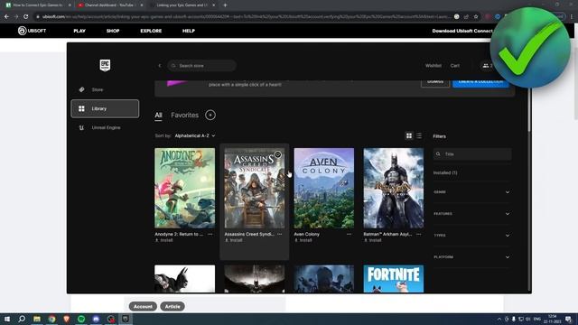 How to Connect Epic Games to Ubisoft (EASY!) смотреть онлайн